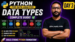 Start Learning Python Today 🔴 | DATA TYPE Simply | Day 3