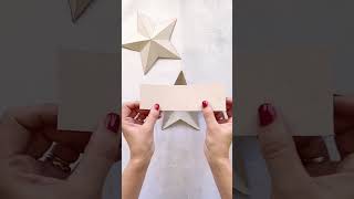 DIY Christmas star for your tree / cómo hacer una estrella de navidad con cartón y glitter  #shorts