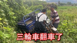 小伙進山里養雞，去小溪撿磚頭鋪路，不料直接翻車了【石頭記事】