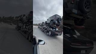 Peterbilt car hauler LOADED #trucking #peterbilt