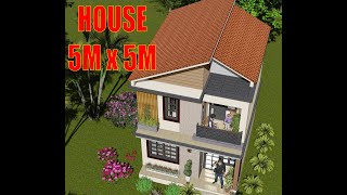 Nice Small House 5mx5m, 2 Floors 3 Bedrooms