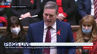 PMQs: Sir Keir Starmer asks Boris Johnson if a Christmas party was held in Downing Street last year