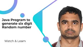 Java Program to generate six digit Random number