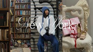 solo in new york vlog 🪽⋆˙ nyc winter, bookstore hopping, favorite brands, noguchi museum