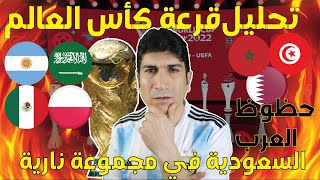 تحليل قرعة كأس العالم قطر 2022 مجموعات صعبة للمنتخبات العربية السعودية في المجموعة الاصعب