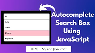 Autocomplete Search Box Using JavaScript | Autocomplete Search Box CSS JavaScript | NSCODE