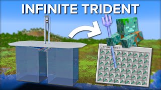 Minecraft Trident & Drowned Farm - 33+ Trident Per Hour