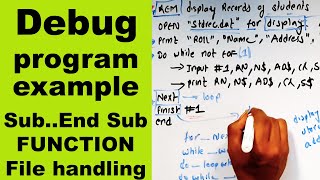 Class 10 QBASIC || Debug with program example || Modular Programming || Readersnepal