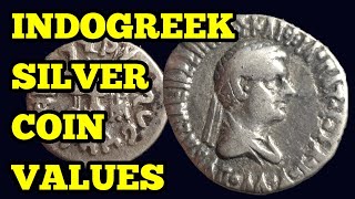 €£$Indo-Greek silver coins and values