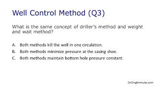 Well Control Method (Q3)