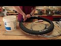 tubeless tire conversion on vintage non tubeless rims and tires. trail breaker