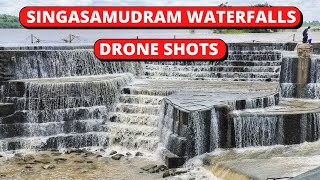 Drone Shots - Singasamudram Waterfalls | Hidden Waterfalls Near Hyderabad | Niagara of Telangana