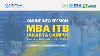 MBA ITB X E-Club: Expand, Grow, Collaboration, and Sustain!