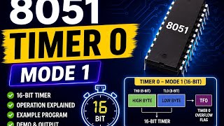 Microcontroller 8051: Timer0 Mode1 Programming Tutorial @techaj6987