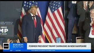 Former President Donald Trump campaigns in New Hampshire