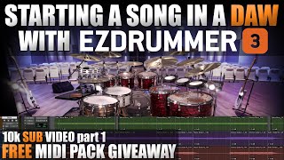 Starting a song in your DAW with EZDrummer 3