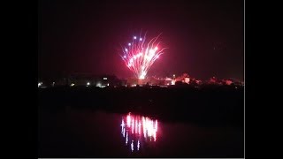 [4K]2018東港迎王 盧府大千歲過夜大清府嘉蓮宮盆花煙火秀(fireworks/花火)