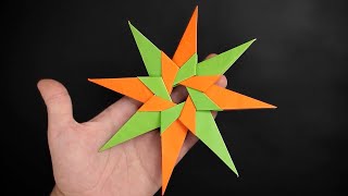 Origami: 8-Pointed Ninja Star / Shuriken - How to fold