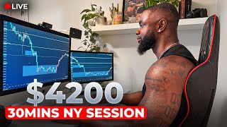 LIVE TRADING: $4200 In 30MINS Trading The New York Session