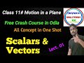 Scalars & Vectors ( Motion In A Plane )@Physics Solutions RK