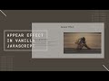 How to create an appear effect using Modern Vanilla JavaScript