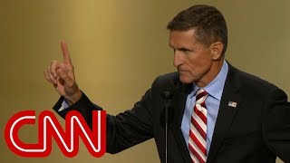 Michael Flynn leads 'lock her up' chant at 2016 RNC