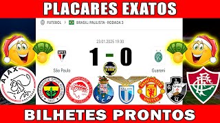 PALPITES DE FUTEBOL PARA HOJE DIA 23 01 2025 COM PLACAR EXATO