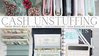 Weekly Cash Unstuffing \u0026 Cash Condensing | Taking Money Back to the Bank | Cash Envelope System