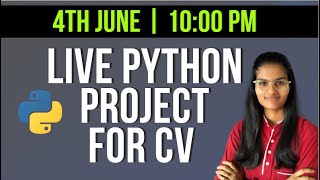 Live Python coding project for your CV | Python live project for practice | Live coding data science