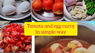 Egg and tomota curry in simple way.... కోడిగుడ్డు మరియు టమోటో కర్రీ సులువైన పద్దతిలో....