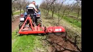 Rotavator / fraise déportable Roussel Agri 62 pour vergers / vignes