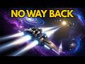 How Far Could We Travel Through Space Before Returning Becomes Impossible?