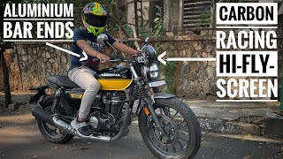 Honda CB350 RS Carbon Racing Windscreen and CNC Bar End Unboxing and Installation