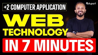 Plus two Commerce | Computer Application | Web Technology in 7 Minutes | Eduport