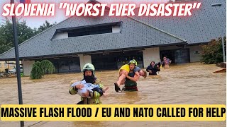 Massive Flash Flood in Slovena after a month's worth of rain fell on Friday!