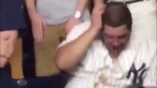 Gross! Drunk Yankees Fan PUKES All Over Himself