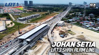 LRT3 Johan Setia - Shah Alam Line  | Depot LRT3 Johan Setia | LRT3 Johan Setia Line (4k Video)