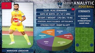 MAROUANE LEMZAOURI (PART 2 / 2019 - 2020) (RIGHT FULLBACK – RCAZ MOROCCO)