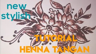 tutorial Henna Tangan || stylish Simple mehndi || henna design for beginner || mehndi design