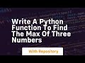 Write a python function to find the max of three numbers