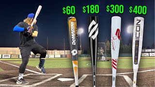 DOES PRICE MATTER on USSSA bats? | $60 vs. $180 vs. $300 vs. $400 USSSA Baseball Bat Review