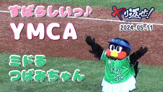 つばみちゃんもミドった燕パワーデー、可愛く　YMCA　を踊ったよ