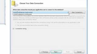 Establishing a Connection to a Database With Visual Studio 2008