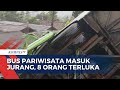 Bus Pariwisata Terperosok Ke Jurang 7 Meter di Bogor Jabar, 1 Rumah Rusak, 8 Penumpang Luka Ringan