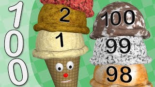 Count to 100 Ice Cream Scoops - Numbers 1 to 100