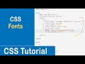 #16 CSS Fonts | CSS Font Family | Web Safe Fonts | Font Style | Font Size | CSS Tutorial