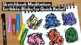 Meditative Scribbling with Paint Sticks | Sketchbook Ideas for Relaxation | Happy Brain Cells