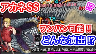 【沢渡アカネ】追撃SSのヘビで1500万ダメージ出してワンパン‼︎どんな演出か試しに使ってた‼︎【チェンソーマンコラボ】【モンスト 】