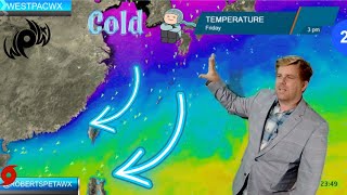 Cold surge setup across Japan, Okinawa Weather Update