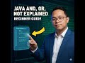 Boolean Operators in Java | Easy Beginner Explanation